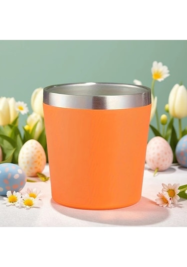 Trendooze Yeşil 8oz Mini İzole Süt Bardağı Çift Katlı Paslanmaz Çelik Termos Taşınabilir Kahve Şarap İçin Yeşil