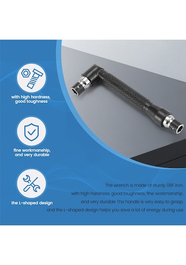 L Şeklinde 1/4 İnç Altıgen Anahtar Çift Başlı Dik Açı Tornavida Uçları