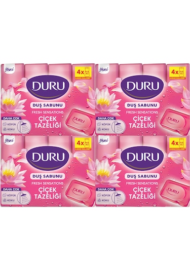 Duru Fresh Sensations Çiçek Tazeliği 16 Adet Duş Sabunu 4 x 600 G