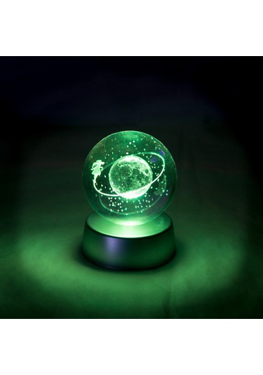 Cam Küre Işıklı Renk Değiştiren Küre Yörüngede Dolaşan Prenses