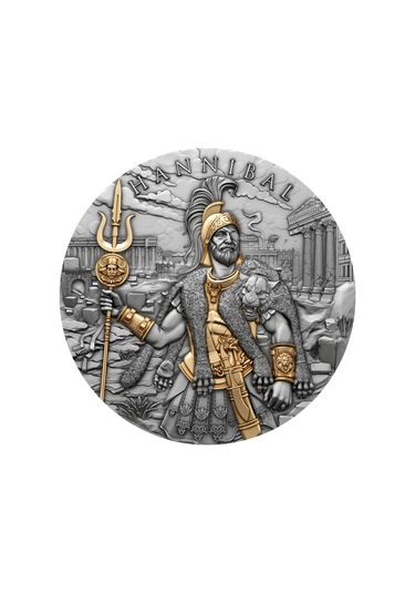 Agakulche Hannibal Altın Kaplama Gümüş Sikke Coin