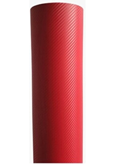 152cmx1mt Kırmızı Karbon Folyo 3d Hava Kanallı Araç Kaplama Fol