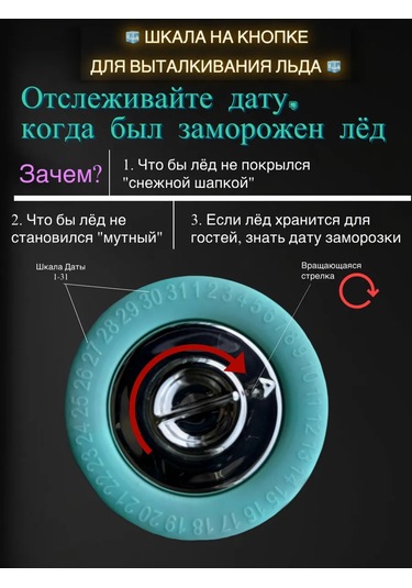 Cs Buz Kalıbı, Kap Ve Düğme İle 401048141 Turkuaz