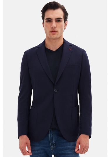 Twn Slim Fit Lacivert Düz Kumaş Ceket 4ec04e301464m Lacivert