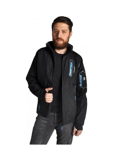 Freecamp Eagle Softshell Ceket (Siyah-Mavi)