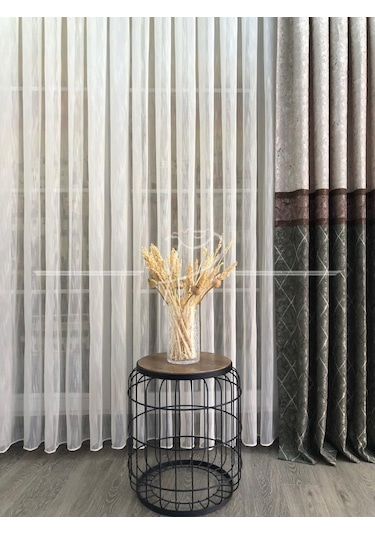 Tül Perde Nire Desen Düz Armür Etek Kurşun Sarım 4 Renk Çok Renkli