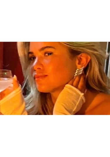 Aurrari Vintage Wing Gold Küpe Çok Renkli