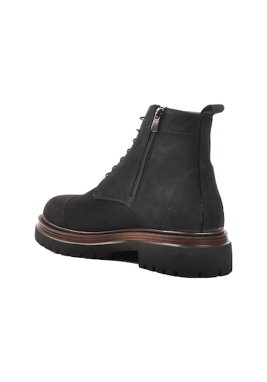Siyah Nubuk Hakiki Deri Erkek Bot Br-45002 M Siyah Siyah Nubuk Hakiki Deri Erkek Bot Br-45002 M Siyah