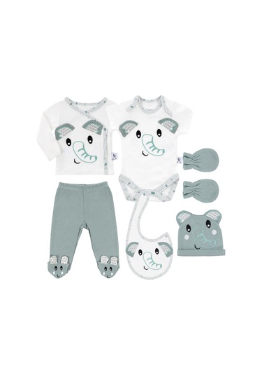 Gezenbebe Hero Bebek Hastane Çıkış Seti 6 Parça Mavi