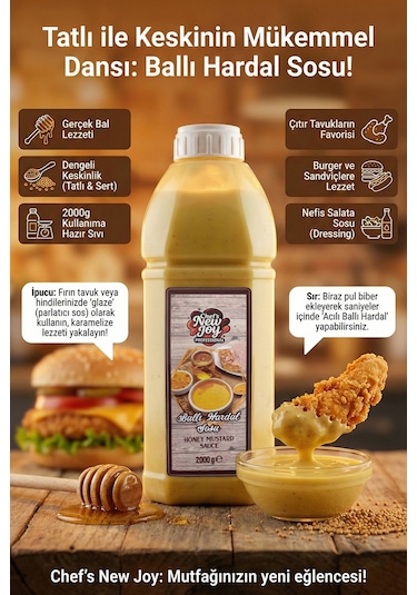 Chefs New Joy Ballı Hardal Sosu Honey Mustard Sauce 2 KG