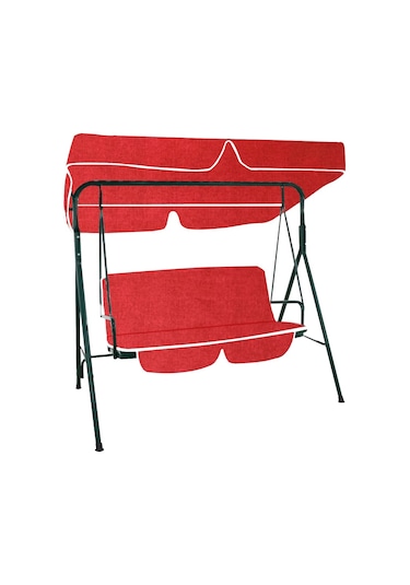 Viphomeconceptltd Vip Gölgelikli Salıncak Minder Takımı, Bahçe Minderi Kırmızı