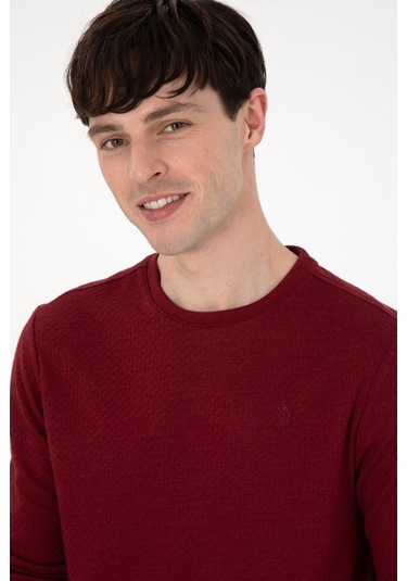 U.s. Polo Assn. Erkek Bordo Sweatshirt 50290063-vr014 Bordo