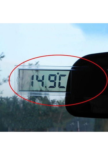 Sıcak Lcd Dijital Termometre Sıcaklık Ölçer Mini Kapalı Açık Vantuz