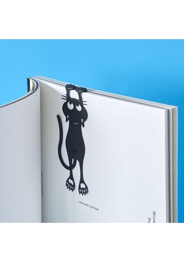 Ayraç Meraklı Kedi Renk Siyah Kedi Şeklinde 12cm Plast