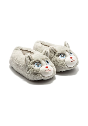 Twigy Kontes Kadın Hayvanlı Panduf Gri 36/41 CC0582