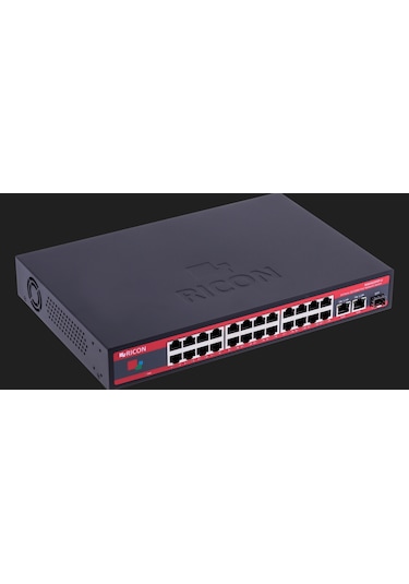 Ricon RSB2423FEP-U 24 Port Ethernet Power Over Ethernet Yönetilmeyen Switch