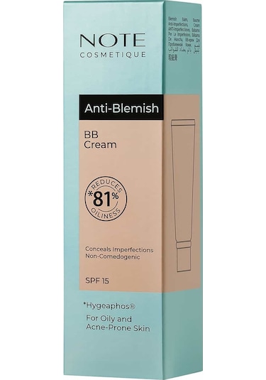 Note Cosmetics Cosmetique Anti-Blemish Akneye Yatkın Ciltler İçin BB Krem SPF15 03