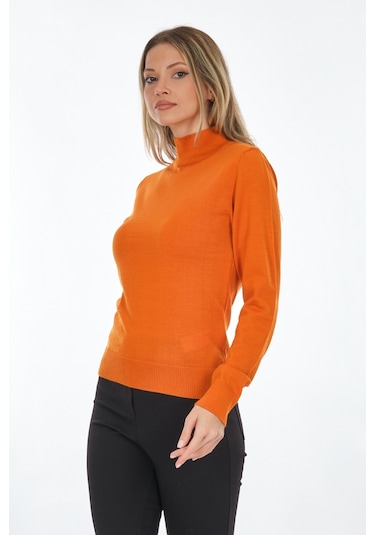 Perspective Balıkçı Yaka Turuncu Kadın Kazak 24080710 001