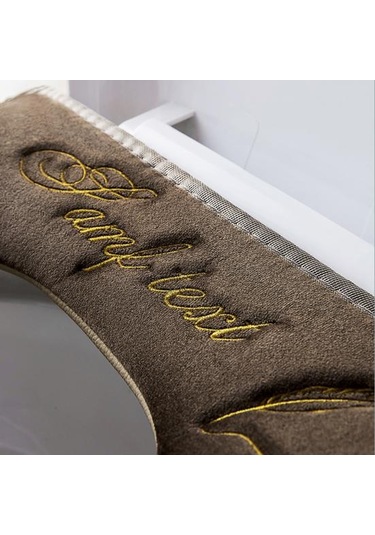 Gri Aşınmaya Dayanıklı 4 Renk Kullanışlı Uygun Nakış Yumuşak Su Geçirmez Tuvalet Minderi Klozet Minderi