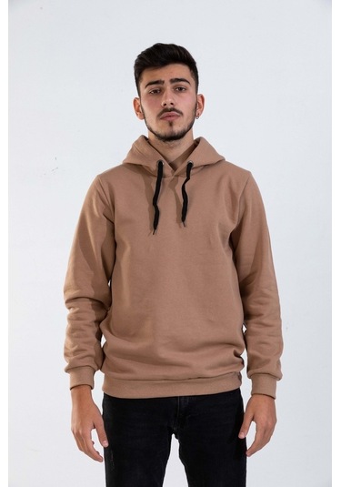 Rafcoll Ünisex Camel Kapşonlu Sweathırt Camel