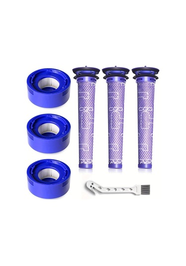 Honeybeeshop 6 Parça Set  V7 Animal V8 Absolute Yedek Filtre 3 Ön Filtre 3 Son Filtre 6 Adet