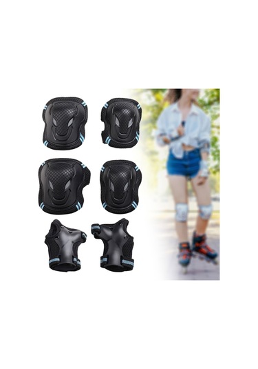 Suntek Koruyucu Dişli Seti Bisiklet Rahat Taşınabilir Dış El Siyah Mavi Siyah - Mavi