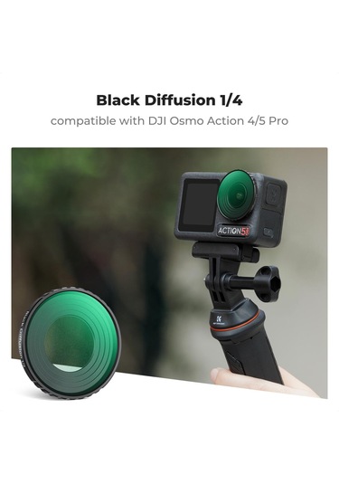 K&f Concept Black Diffusion 1/4 Filter Djı Osmo Action 4/5 Pro