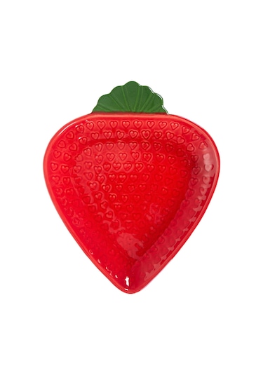 Mudo Home Strawberry Kırmızı Sunum Tabağı - 20 Cm