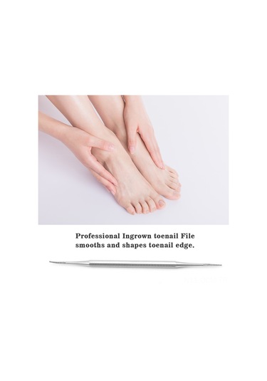 Qingmipy "çift Uçlu Tırnak Törpüsü - Batık Tırnak Temizleme Aleti, Paslanmaz Çelik Profesyonel Set"