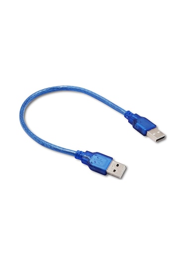 30cm - Usb 2.0 Erkek Erkek Kablo - Iki Ucu Usb Kısa Kablo