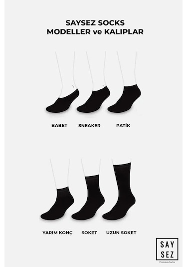 Bambu Erkek Patik Düz Siyah-beyaz-füme Renkli Çorap Dikişsiz Premium Kutulu 6'lı Çok Renkli