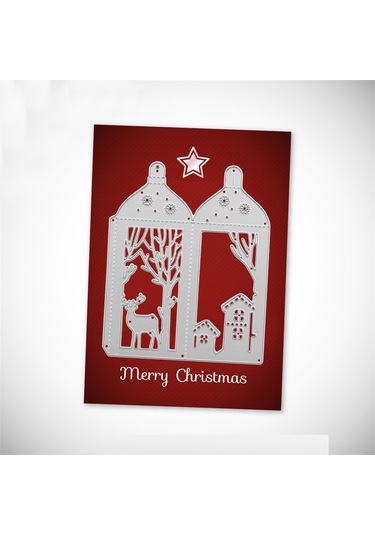 Kangvka 3 Numara Metal Gri Noel Kağıt Kesim Kalıbı - Sanat Ve El İşleri İçin Gri