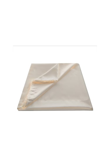 Taç Saten Güneşlik Perde Krem & Beyaz 1.Sınıf Kalite (Boy 200 Cm)