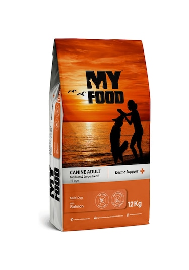 My Food Somonlu Orta Büyük Irk Yetişkin Köpek Kuru Maması 12 KG