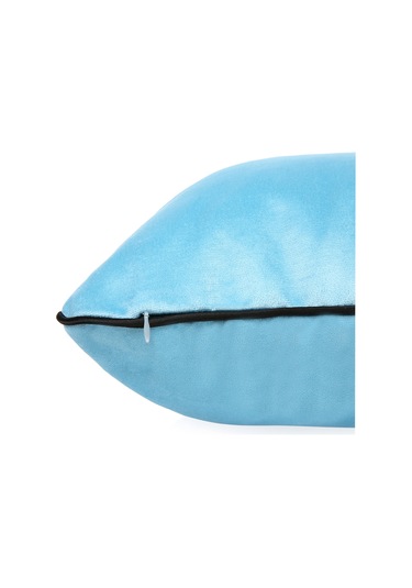 Biyeli Kırlent Yastık Kılıfı Mavi Rengi 45x45