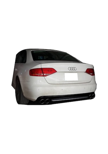 Audi A4 B8 2008 - 2012 S4 Arka Tampon Eki - Difüzör (Plastik)