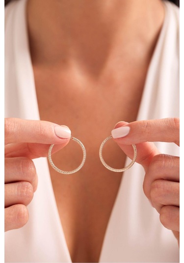 Gianfranco Slim Desenli Halka Küpe