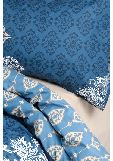 Aytunç Sultan %100 Pamuklu Tek Kişilik Nevresim Takımı 160x22... Lacivert