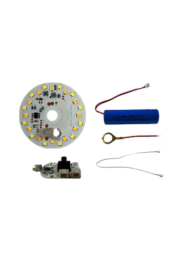 3 Volt 3 RENK Type-C Soketli Dokunmatik masa lambası Led Modül + 2000 mA pil