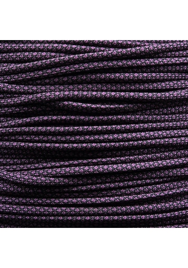 Mg Ropes Paracord İp 4 Mm Mor Siyah Desenli No:46 10 Metre Çok Renkli