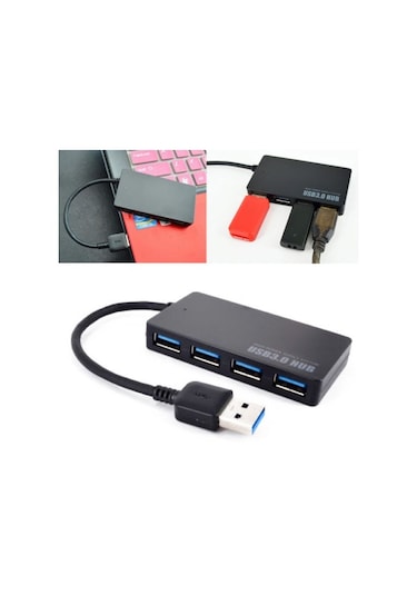Alfais 5265 4 Port USB 3.0 2.0 Hub Çoklayıcı Çoğaltıcı Switch