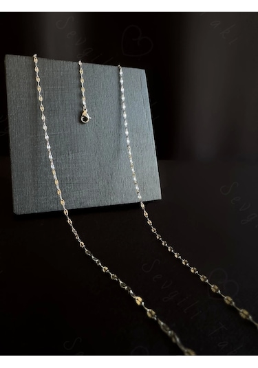 70cm Silver Lip Dudak Zincirli Çelik Bel Takısı Glorius Serisi Silver