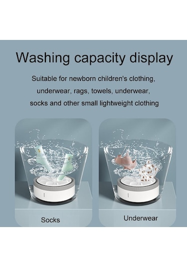 Sones Mini Taşınabilir İç Çamaşırı Çorap Türbin Çamaşır Makinesi, Renk: Turuncu Standart