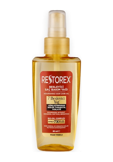 Restorex Besleyici Bakım Yağı 80 Ml - 7 Besleyici Yağ Göz Alıcı Parlaklık İpeksi Yumuşaklık
