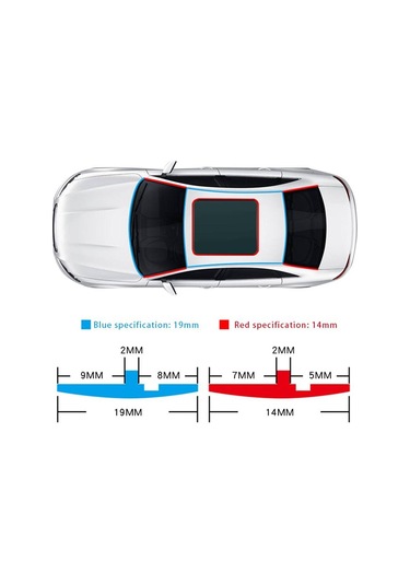 Seametal 14 Mm/19 Mm Araba Pencere Kenar Cam Çatı Kauçuk Sızdırmazlık Şeridi Trim Evrensel Oto Aksesuarları, Seçenekler: 19mm X 2m
