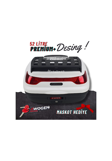 WOGEN 52 LT MOTOSİKLET ARKA ÇANTA ÜST BAGAJ+SIRT DAYAMA BYZ