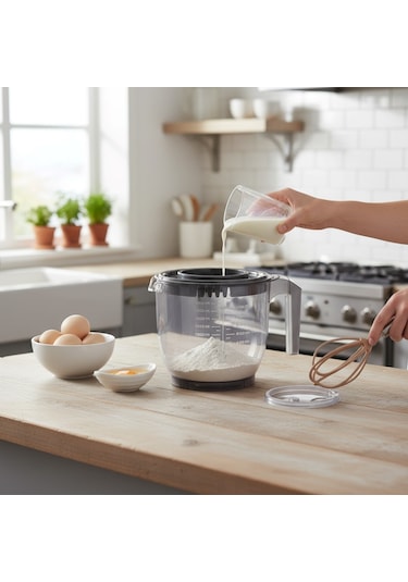 Technow Vip Ahmet Vp-023 2200ml Kumsal Kapaklı Çırpma Mikser Kabı Füme