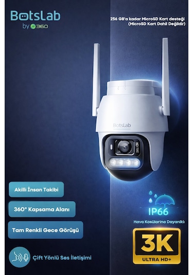 Smart W311 Outdoor Kamera 3k / Çift Yönlü Ses / 360 / Akıllı İnsan Takibi