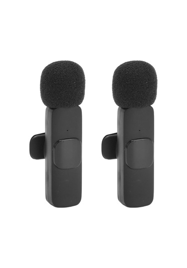 Kosona 2 Transmitterli Kablosuz Lavalier Mikrofon, Akıllı Gürültü Azaltma, 3.5mm Bağlantı, 8 Saat Süre, Canlı Yayın/vlog İçin Batarya Dahil