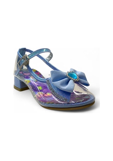24012 Kız Çocuk Topuklu Abiye Ayakkabı Mavi
